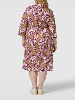 Marina Rinaldi Blusenkleid Mit Floralem Allover-Muster Modell 'DANESE' - Sand -Rockreich Store 60rkod1na18jai9lah3kag9h917kuj1k6h24gjqj6lb58l289h1k8ci865a50i2b84rl2dqa60ql0iq5ako36cpj65hjeopj70sj6chk6ksm6ohg6cpjie1lc9j6cphj69j6ad0