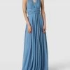 TROYDEN COLLECTION Abendkleid Im Infinity-Look - Rauchblau