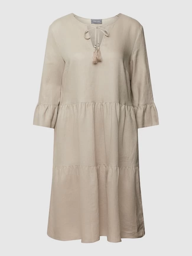 White Label Knielanges Kleid Mit Schlüsselloch-Ausschnitt - Sand 4 White Label Knielanges Kleid Mit Schlüsselloch-Ausschnitt - Sand – Bild 2