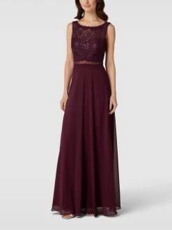 Jake*s Cocktail Abendkleid Mit Zierbesatz - Aubergine