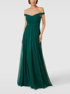 TROYDEN COLLECTION Abendkleid Mit Breiten Trägern - Smaragdgrün