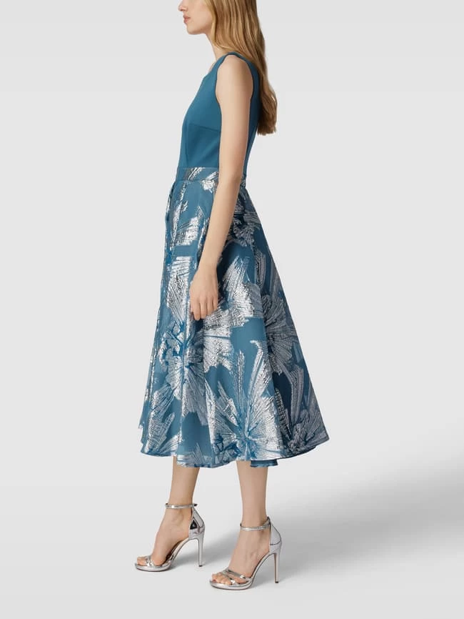 Swing Cocktailkleid Mit Effektgarn - Bleu 6 Swing Cocktailkleid Mit Effektgarn - Bleu – Bild 4