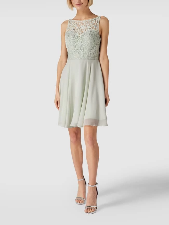 Laona Cocktailkleid Mit Floralen Stickereien - Mint 3 Laona Cocktailkleid Mit Floralen Stickereien - Mint