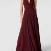 TROYDEN COLLECTION Abendkleid Mit Raffungen - Kirschrot