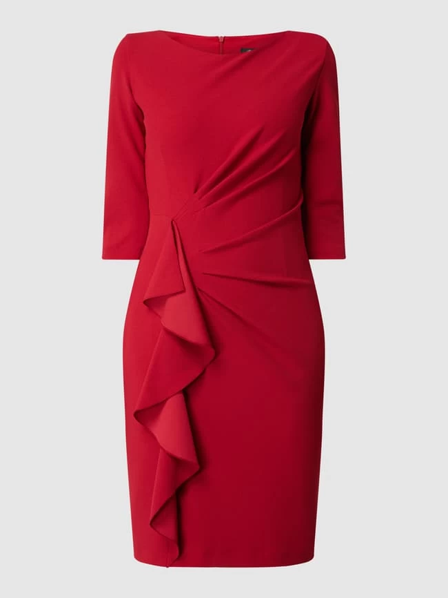 Paradi Cocktailkleid Mit Drapierung Und Volantbesatz - Rot 4 Paradi Cocktailkleid Mit Drapierung Und Volantbesatz - Rot – Bild 2