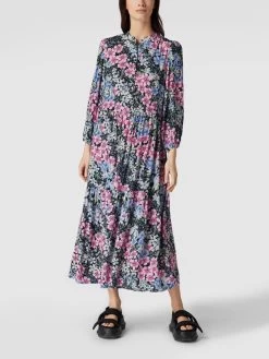 Jake*s Casual Maxikleid Aus Viskose - Dunkelgrau