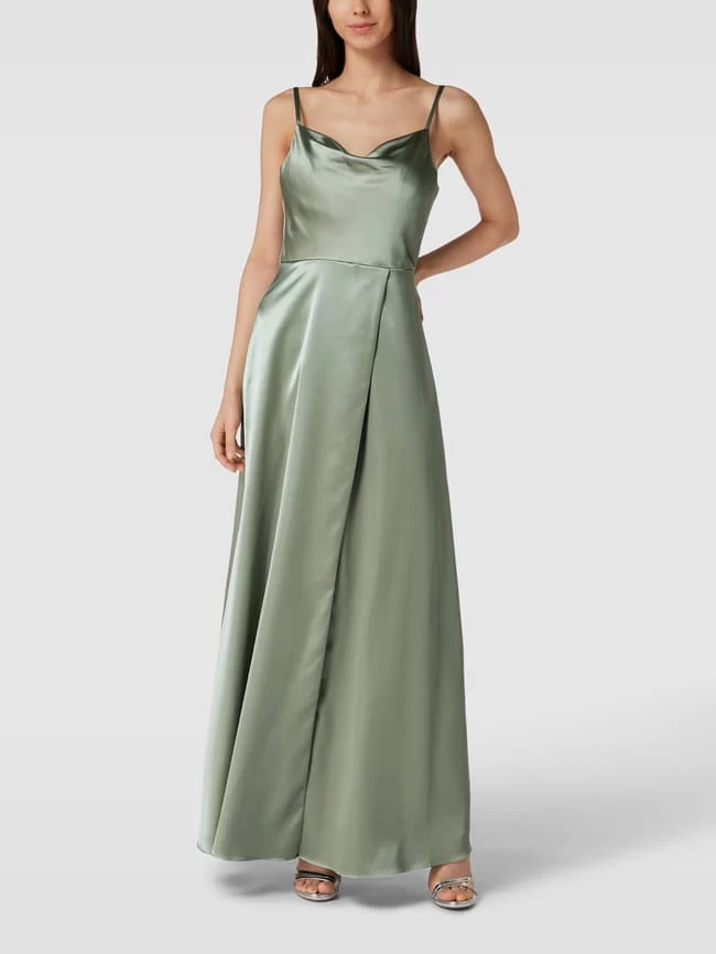 Laona Abendkleid Mit Wasserfall-Ausschnitt - Lindgrün 3 Laona Abendkleid Mit Wasserfall-Ausschnitt - Lindgrün