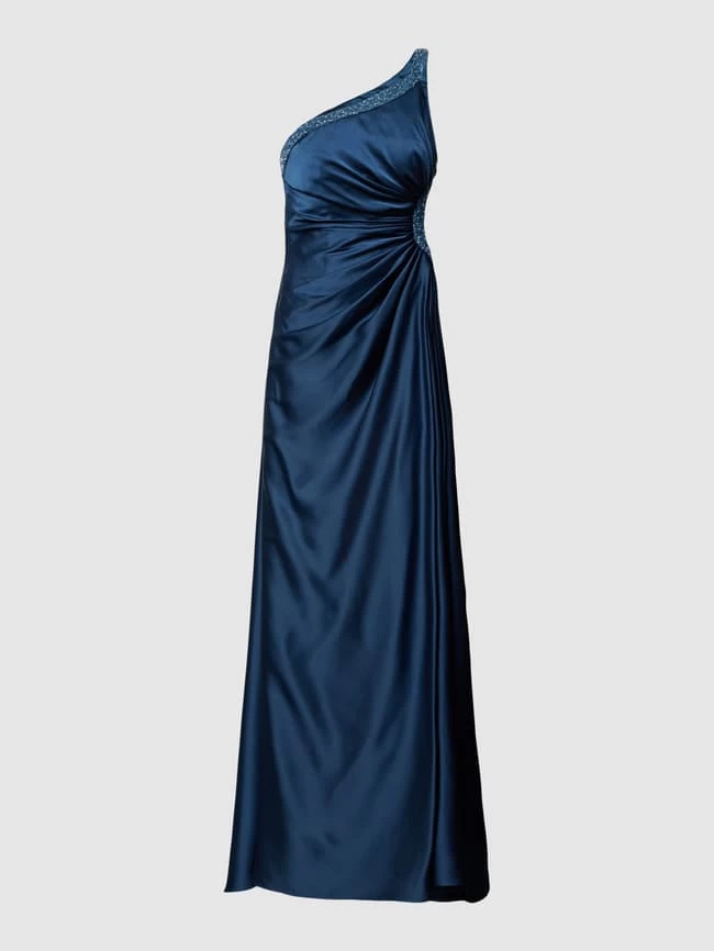 Luxuar Abendkleid Mit One-Shoulder-Träger - Rauchblau 4 Luxuar Abendkleid Mit One-Shoulder-Träger - Rauchblau – Bild 2