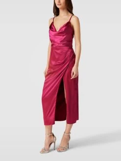 Luxuar Cocktailkleid Mit Wasserfallausschnitt - Pink