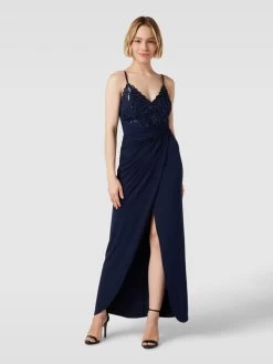 Lipsy Abendkleid Mit Paillettenbesatz - Marineblau