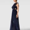 Apart Glamour Abendkleid Mit Lochmuster - Marineblau
