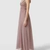 LACE & BEADS Abendkleid Mit Perlen- Und Ziersteinbesatz - Rosé