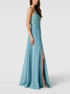 Luxuar Abendkleid Mit Zierbesatz - Bleu