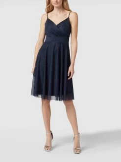TROYDEN COLLECTION Cocktailkleid Mit Taillenpasse - Marineblau