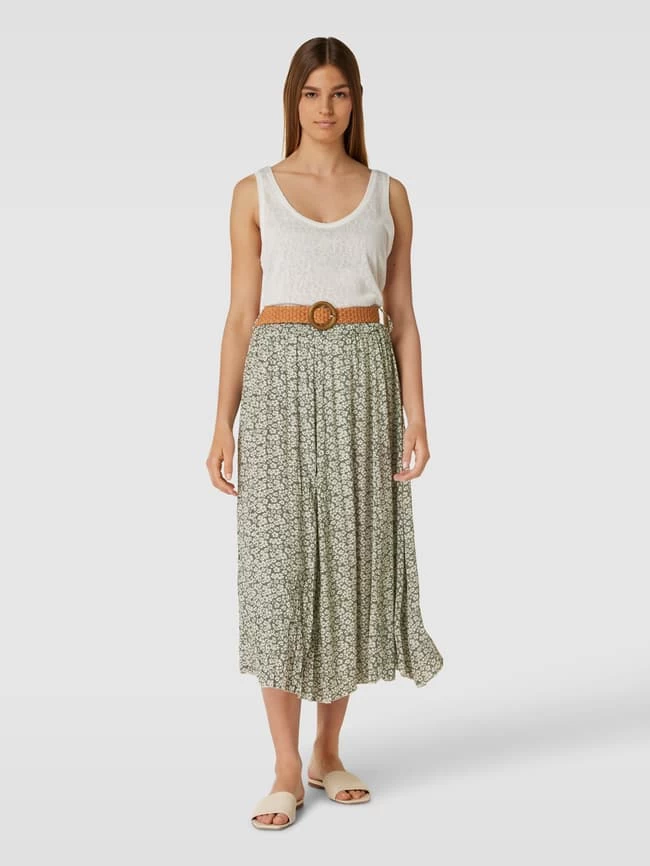 Apricot Midirock Aus Viskose Mit Gürtel - Khaki 2 Apricot Midirock Aus Viskose Mit Gürtel - Khaki