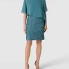 Christian Berg Cocktail Cocktailkleid Mit Cape - Smaragdgrün Meliert
