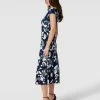 BOSS Kleid Mit Allover-Muster Modell 'ELETAS' - Marineblau