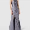 Unique Abendkleid Mit One-Shoulder-Träger - Eisblau