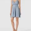 Jake*s Cocktail Cocktailkleid Mit Effektgarn - Himmelblau
