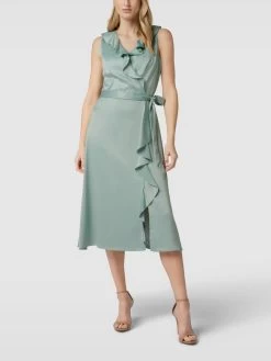 Adrianna Papell Cocktailkleid Mit Volants - Mint