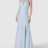 Mascara Abendkleid Mit Paillettenbesatz - Bleu