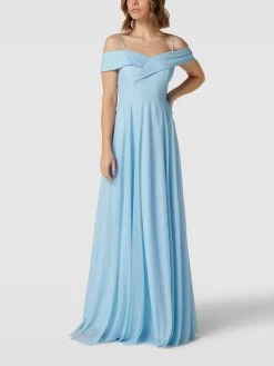 TROYDEN COLLECTION Abendkleid Mit Volants - Hellblau