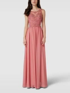 Laona Abendkleid Mit Floralen Stickereien - Lachs