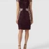 Christian Berg Cocktail Cocktailkleid Mit Zierbesatz - Aubergine