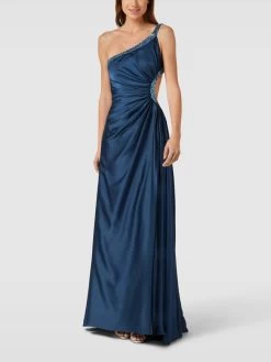 Luxuar Abendkleid Mit One-Shoulder-Träger - Rauchblau