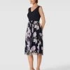 Christian Berg Cocktail Cocktailkleid Mit Floralem Muster - Marineblau Meliert