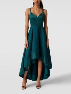 Jake*s Cocktail Abendkleid Mit V-Ausschnitt - Dunkelgrün Meliert