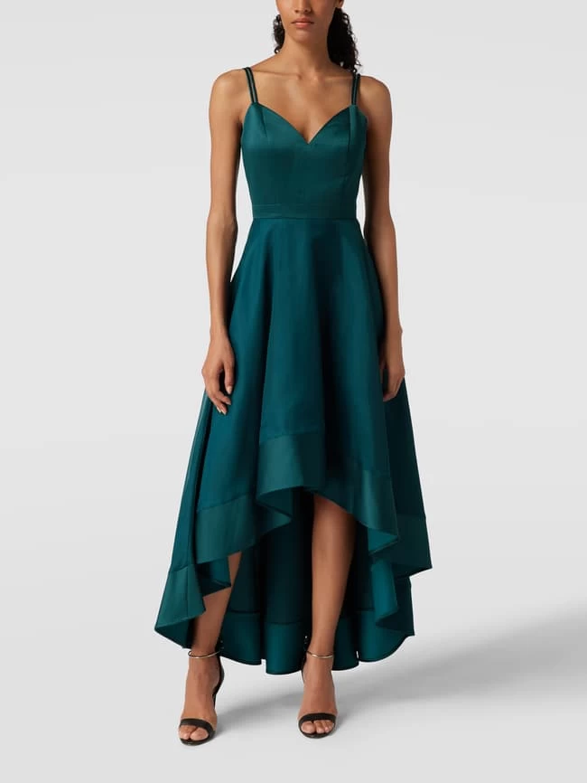 Jake*s Cocktail Abendkleid Mit V-Ausschnitt - Dunkelgrün Meliert 3 Jake*s Cocktail Abendkleid Mit V-Ausschnitt - Dunkelgrün Meliert