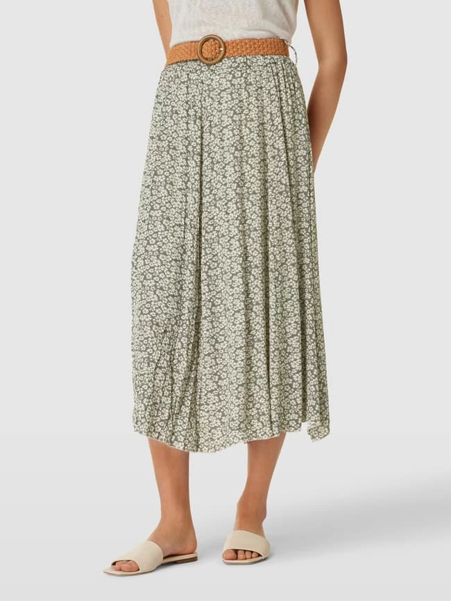 Apricot Midirock Aus Viskose Mit Gürtel - Khaki 5 Apricot Midirock Aus Viskose Mit Gürtel - Khaki – Bild 4