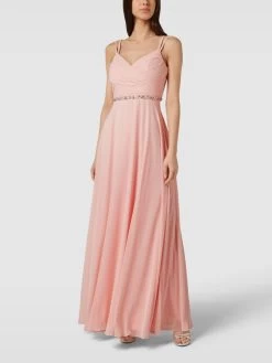 Jake*s Cocktail Abendkleid Mit Herz-Ausschnitt - Altrosa Meliert