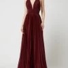 Luxuar Abendkleid Mit Glitter-Effekt - Metallic Rot