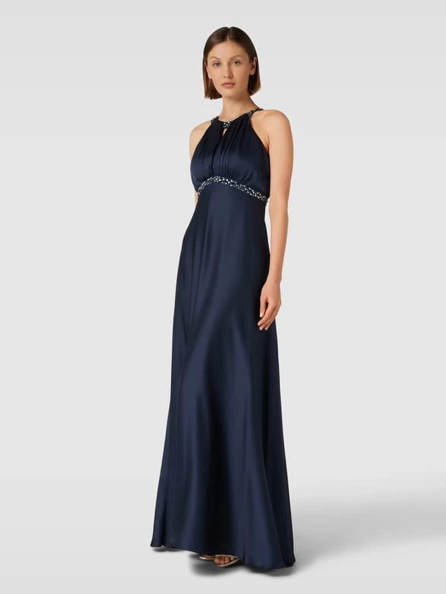 Jake*s Cocktail Abendkleid Mit Neckholder - Marineblau Meliert 2 Jake*s Cocktail Abendkleid Mit Neckholder - Marineblau Meliert