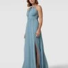 Jake*s Cocktail Abendkleid Mit Cut Outs - Ozean Blau