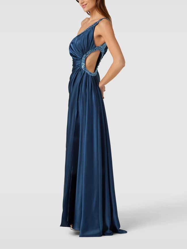 Luxuar Abendkleid Mit One-Shoulder-Träger - Rauchblau 6 Luxuar Abendkleid Mit One-Shoulder-Träger - Rauchblau – Bild 4
