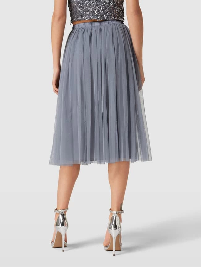 Jake*s Cocktail Midirock Mit Tüll - Mittelgrau Meliert 7 Jake*s Cocktail Midirock Mit Tüll - Mittelgrau Meliert – Bild 5