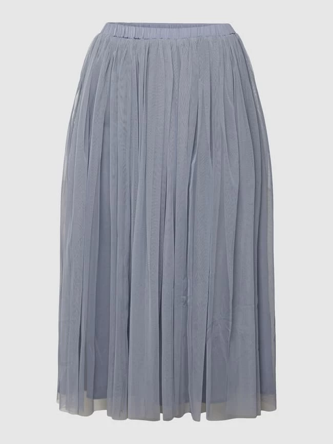 Jake*s Cocktail Midirock Mit Tüll - Mittelgrau Meliert 4 Jake*s Cocktail Midirock Mit Tüll - Mittelgrau Meliert – Bild 2