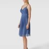 TROYDEN COLLECTION Cocktailkleid Mit Spaghettiträgern - Rauchblau