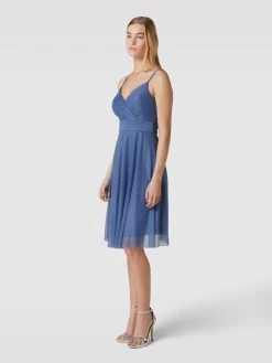 TROYDEN COLLECTION Cocktailkleid Mit Spaghettiträgern - Rauchblau
