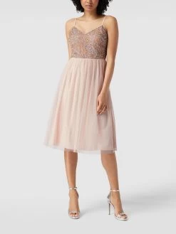 Jake*s Cocktail Cocktailkleid Mit Paillettenbesatz - Metallic Rosa Meliert