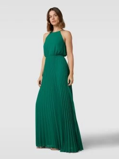 Jake*s Cocktail Abendkleid Mit Plisseefalten - Apfelgrün
