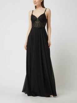 Luxuar Abendkleid Aus Tüll Und Chiffon - Schwarz