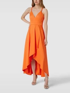 Jake*s Cocktail Abendkleid In Wickel-Optik - Orange