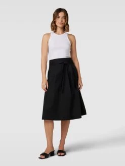 Montego Midirock Mit Bindegürtel - Schwarz