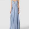 Jake*s Cocktail Abendkleid Mit Herz-Ausschnitt - Himmelblau