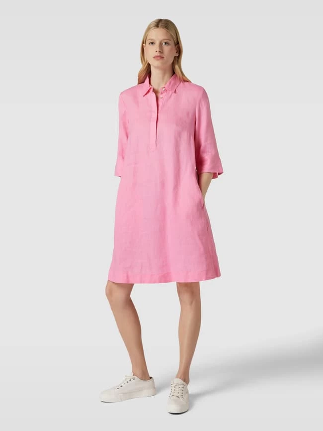 Christian Berg Woman Blusenkleid Aus Leinen Mit Umlegekragen - Pink 3 Christian Berg Woman Blusenkleid Aus Leinen Mit Umlegekragen - Pink