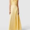 Luxuar Abendkleid In Wickel-Optik - Hellgelb